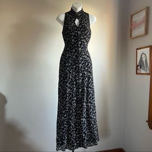 LAST CHANCE David Warren Maxi Floral Dress